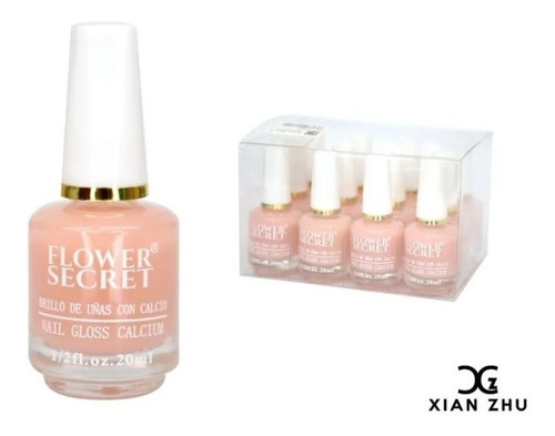 Pack X12 Brillos Para Uñas Con Calcio Flower Secret