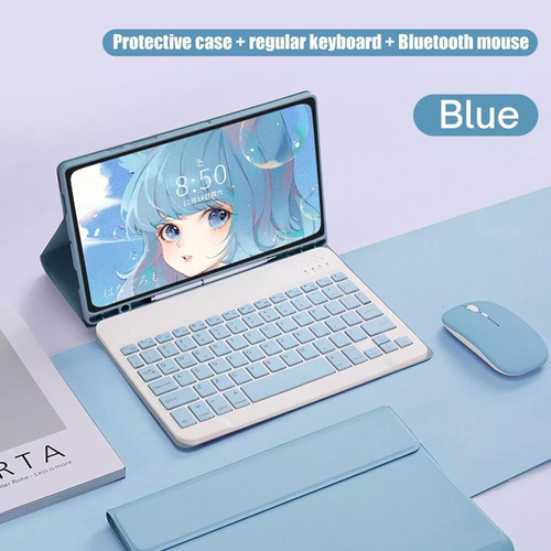 Funda Con Teclado Para   Tab A7 A8 S9 S8 S7 S6