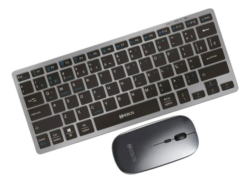 Kit Teclado E Mouse Bluetooth Recarregável Sem Fio P/ Tablet