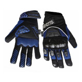 Guantes Ciclista Gel Con Protector Azul/negro Benotto