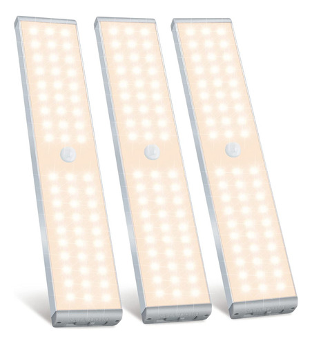 Luz De Armario Led, Sensor De Movimiento Recargable De 60 Le