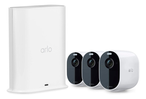 Arlo Essential  3 Cámaras Inalámbricas + Hub 