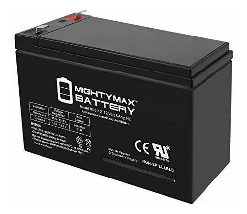 Cargadores De Baterías De Mighty Max Battery 12v 8ah Replace