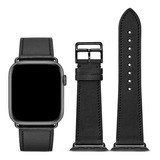 Pulseira Couro Preto Para Apple Watch 8 45mm Series 8 All B.