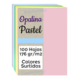 Papel Opalina Cartulina Delgada 175 Grs Colores Pastel Surti