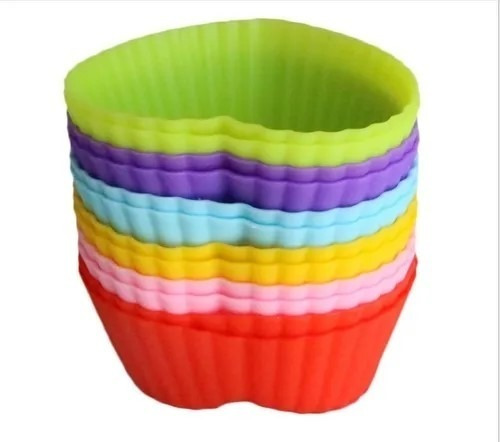 Kit 12 Mini Forma Bolo Torta Pudim Cupcake Em Silicone