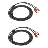 Audio Line: 2 Cables Rca, 2 Cables De Audio Rca A 3.5, Conec