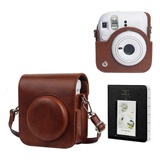 Funda De Cámara Wogozan , Para Instax Mini 12, Marrón