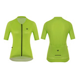 Jersey Ciclismo M/c Mujer Gw Clip Basic Amarillo Neon