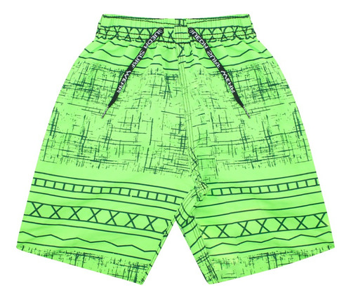 8 Short Praia Masculino Infantil Personagem Estampado Tactel