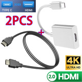 Cabo Hdmi 2.0 4k* 2k 3d Ultrahd 19+1 Pin Chip Com Conversor