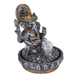 Fonte De Água Ganesha Elefante Indiano Cascata Bolinha Luz