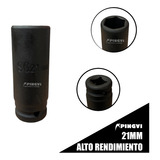 Dado Impacto Largo 21mm Cuadro 1/2 Alto Rendimiento S21