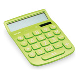 Calculadora Mv 4136 Verde Visor 12 Dig. Display Lcd Elgin