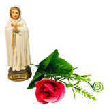 Virgen Rosa Mística En Porcelana + Novena