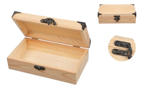 Caja De Almacenamiento De Madera Sin Compartimientos