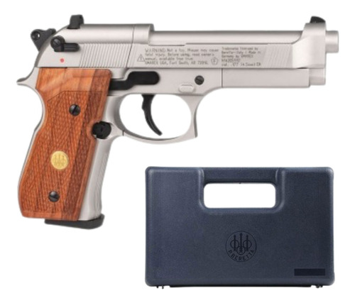 Co2 Pistola Beretta 92fs Nickel Madera .177 Pellets Xchws P