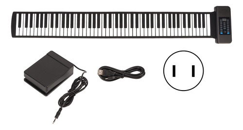 Piano Digital Plegable, Enrollable, 88 Teclas, Enchufe Portá