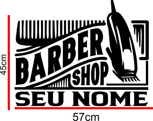 Adesivo Barbearia Barbeiro Salão Porta Vidro Parede N°141