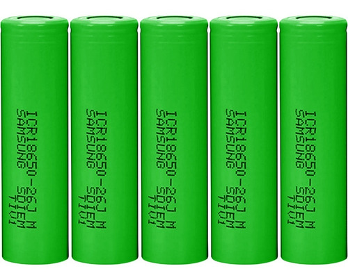 Kit 5 Baterias Recarregáveis 3.7v Li-ion Lithium 2000mah
