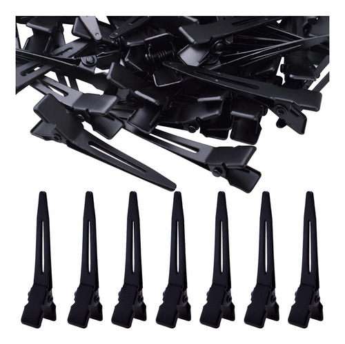 Kit De Extractor De Espin 100 Clips Negros Para Rizos De Una