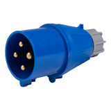 Plug Industrial 3p+t 16a 9h 220/240v Az Similar Steck Cor Azul