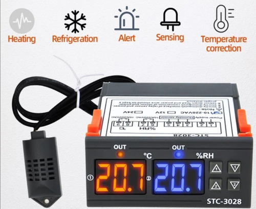 Stc3028 Termostato Humedad Temperatura Controlador Incubador
