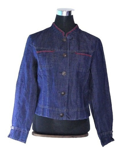 Chaqueta Jeans Mujer Talla M Cuello Mao