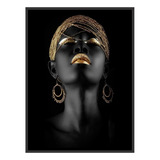 Quadro Decorativo Mulher Pintura Black 90x60 Sala Quarto