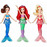 Disney Princess Ariel & Sisters Fashion Dolls, Paquete De 3 