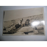 Fotografia Foto Mar Del Plata Pareja Banista Traje Baño 1933