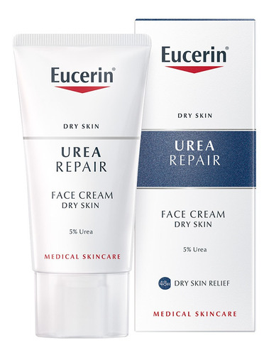 Eucerin Crema Facial Emoliente Urea 5% Hidrata Pieles Secas