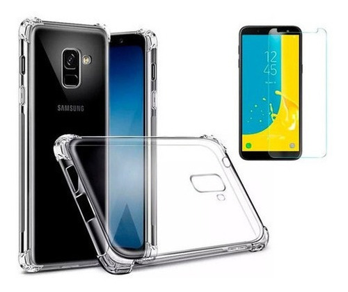 Capinha Capa Anti Impacto Para Samsung Galaxy J8 + Pelicula