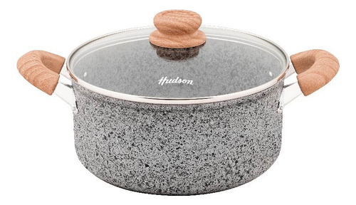 Cacerola Hudson Granito Stone Aluminio Forjado 28cm Color Gris