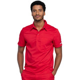 Top Hombre Stilo Polo D Uniforme Clinico Cherokee 615 Rojo