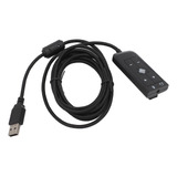 Adaptador De Tarjeta De Sonido Usb A Aux De 3,5 Mm Con Conec