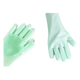 Set X2 Manoplas Guantes De Silicona Para Lavar Aqua