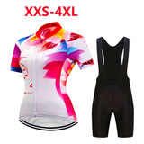 Trajes De Ciclismo Para Mujer+conjunto De Manga Corta Para B