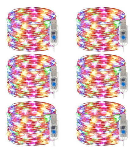 6pcs 20m 200led Usb Led Luces De Cadena For Fiesta De Guirn