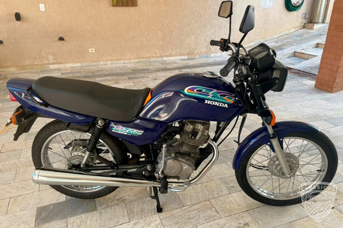 HONDA CG 125 TITAN 1997 97 - APTA PARA PLACA PRETA - AZUL