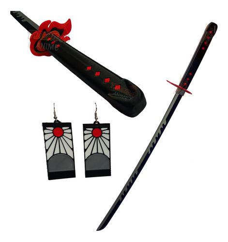 Katana Tanjiro Nueva Temporada + Aros - Demon Slayer Cosplay