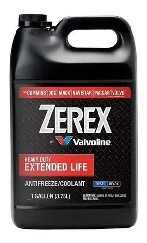 Refrigerante Valvoline Zerex Rojo Concentrado X 1 Galon