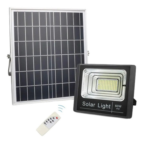 Reflector Led Solar 60w Exterior Camping Jardín Luz Solar