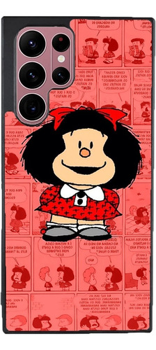 Funda Para Galaxy Mafalda Caricatura Fondo Rojo Tapiz