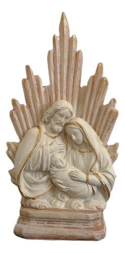 Figura Sagrada Familia Con Niño Escultura Católica Para
