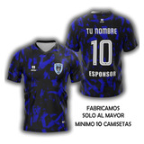 Camisetas Personalizadas Futbol Deportiva Azul Negro Montmat