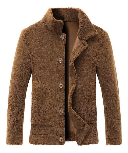 Chaquetas De Lana De Cuero Para Hombre Abrigos Invierno