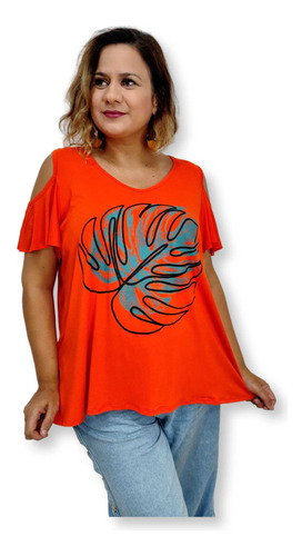 Blusa Bata De Malha Ciganinha Viscolycra Plus Size