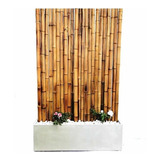 Panel Cerco De Caña Tacuara Bambu Flameado Quemado Xm2 18cuo