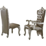 Acme Versailles Side Chair (set-2) - 61132 - Vintage Gray Pu